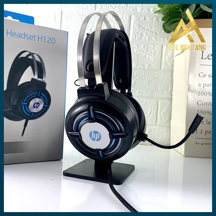 Tai Nghe Headphone Gaming Đèn LED 7 Màu Có Mic HP H120G Tai Nghe Nhạc Máy Vi Tính PC Laptop Chuyên Game Có Dây