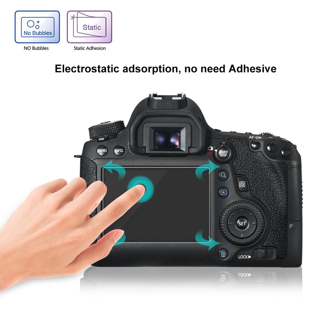 Kính Cường Lực 99te Hd Bảo Vệ Màn Hình Lcd Cho Máy Ảnh Canon 6d