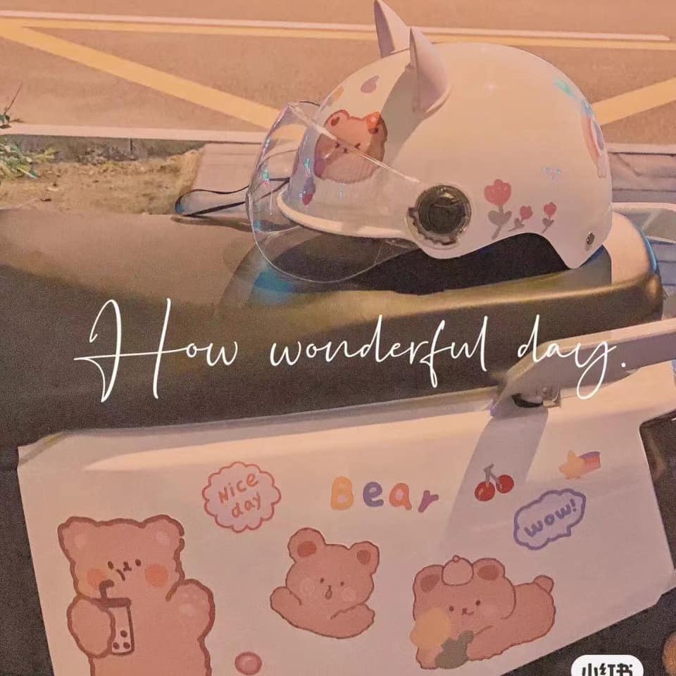 Mũ bảo hiểm tai mèo cute cực hot