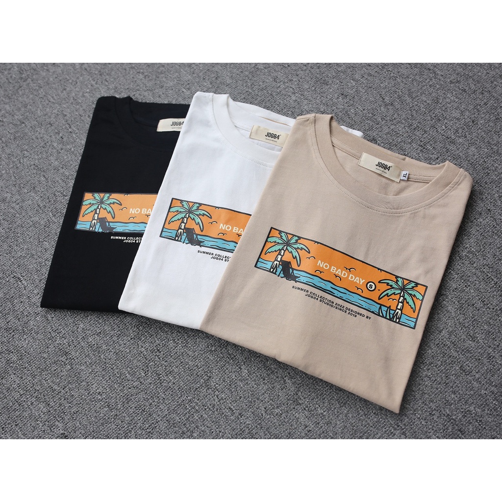 Áo tee " No bad days " kiểu dáng oversized , chất liệu 100% cotton