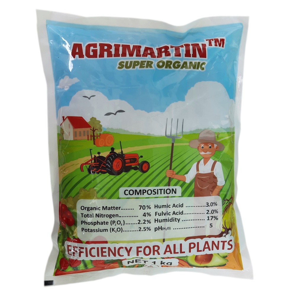 Phân Hữu Cơ Cao Cấp Agrimartin Bổ Sung Dinh Dưỡng Cải Tạo Đất Cây Trồng, Rau Sạch, Hoa, Củ Quả