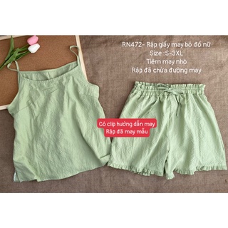 Rn472_rập giấy may bộ dây nữ
