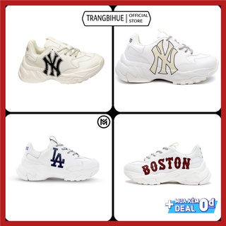 (Fullbox) Giày Thể Thao Sneakers MLB Đế Độn 4p Nam Nữ chữ NY, chữ Boston