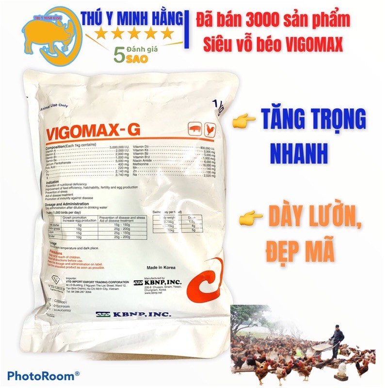 Vỗ béo cấp tốc cho gia súc gia cầm; bổ sung khoáng chất,tăng trọng nhanh, dày lườn, đẹp mã cho ngan, gà vịt gói 1kg