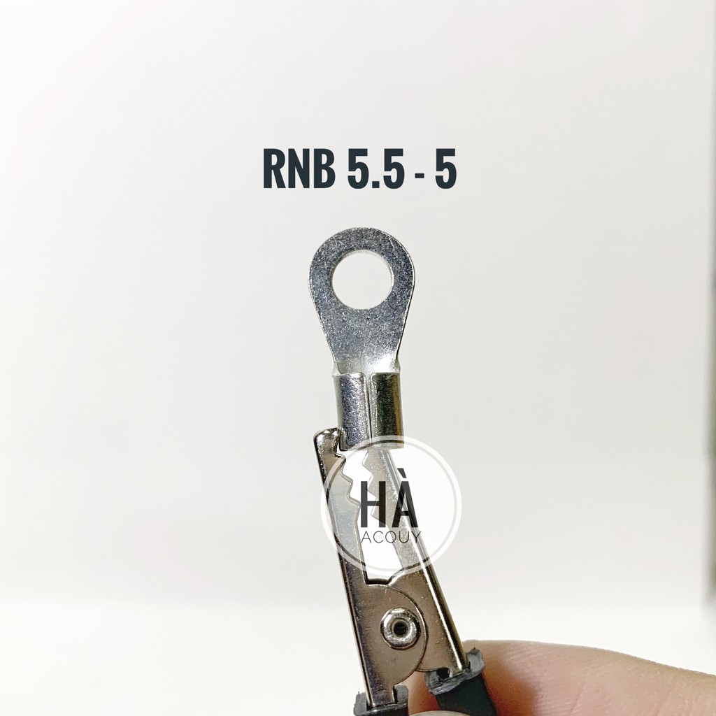 Đầu Cos Dây Điện Tròn Trần RNB bằng Đồng Xi loại Tốt - Bịch 10 cái