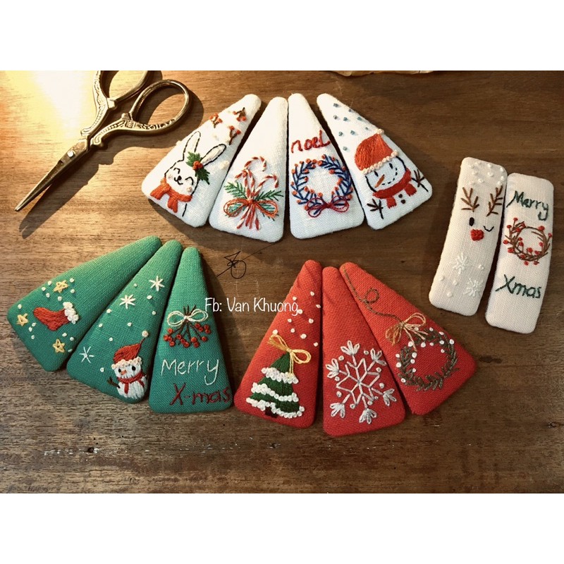 Kẹp tóc thêu tay