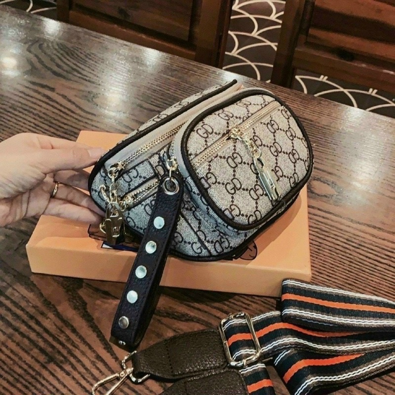 Túi Xách Nữ,túi đeo chéo đi chơi giá rẻ thời trang phong cách Dáng Hộp Quai Đinh Cực Chất