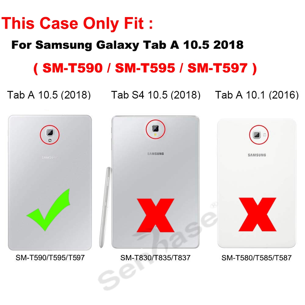 Ốp Máy Tính Bảng Pc Silicone 2 Trong 1 Chống Sốc Có Giá Đỡ Cho Samsung Galaxy Tab A A2 10.5 Inch 2018 Sm-T590 Sm-T595 T590 T595