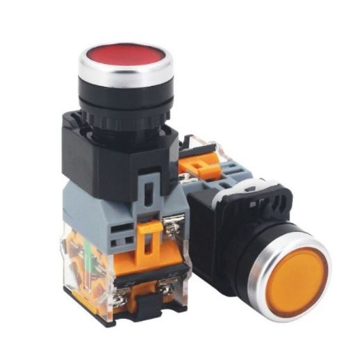 Nút nhấn có đèn tự giữ LA38 phi 22 điện áp 24VDC và 220VAC