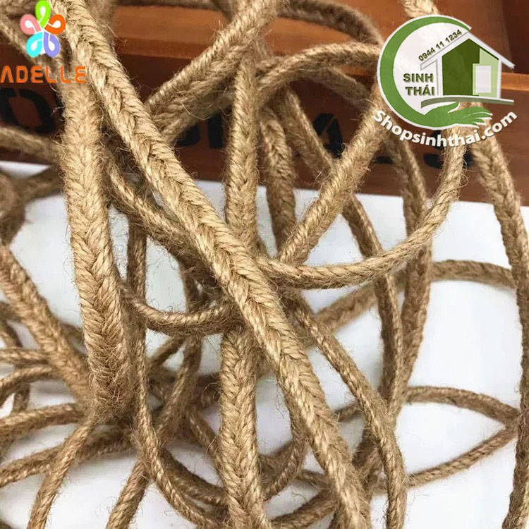 Dây thừng bện, thắt bím - dây gai - dây cói - dây bố thô trang trí handmade