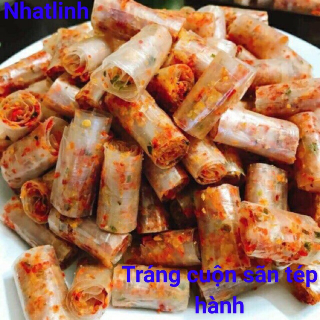 BÁNH TRÁNG TÉP HÀNH CUỘN SÃN THƠM NGON