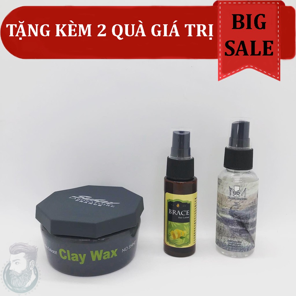 ✅[TẶNG 2 QUÀ] Sáp vuốt tóc nam Subtil Clay Wax 100g + Tặng Pre Styling The Rythm 50ml & Brace Hair Lotion 30ml.