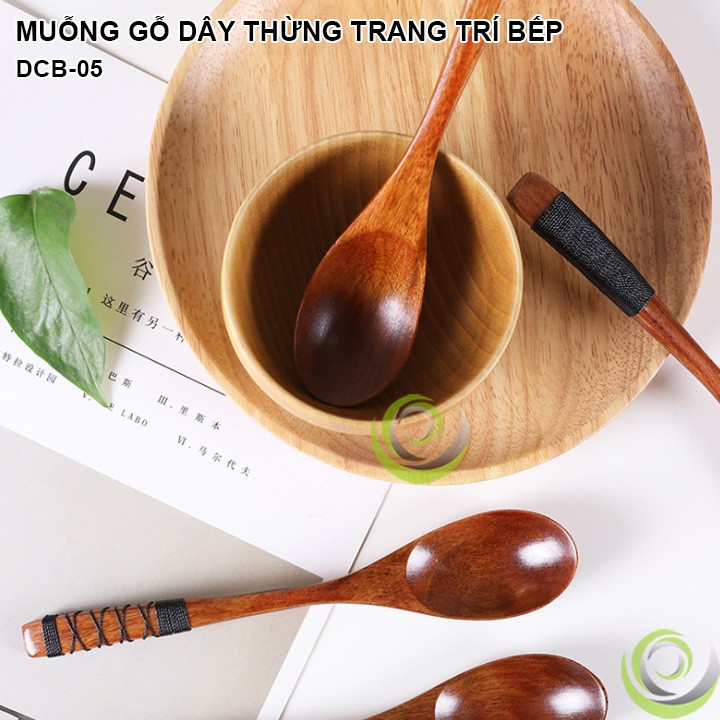 MUỖNG GỖ TỰ NHIÊN SỤ NAM MỘC VINTAGE TRANG TRÍ BẾP ĐẠO CỤ CHỤP ẢNH SẢN PHẨM INS DCB-05