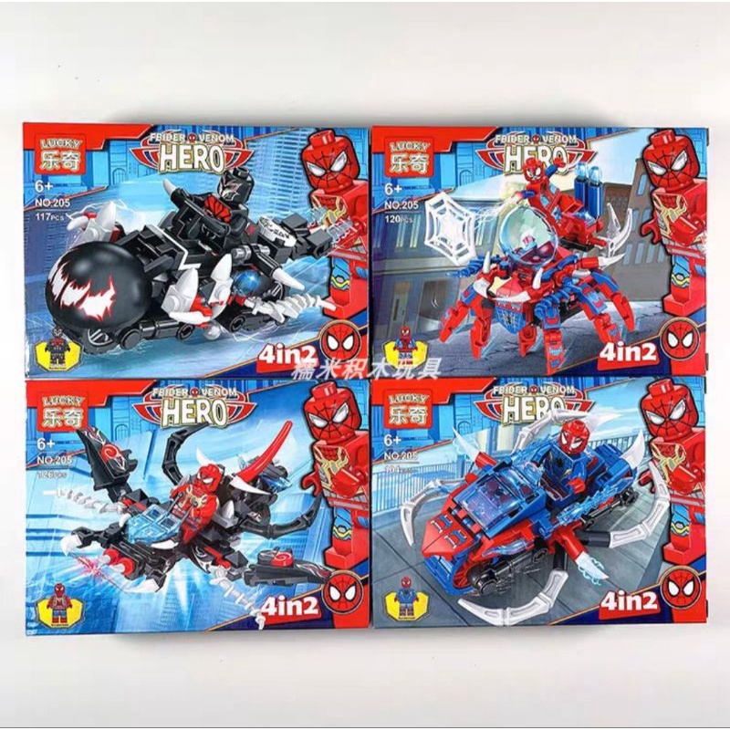 Lego Spider Man, Người Nhện kèm Nhện Sấm Sét 75-91 Chi Tiết