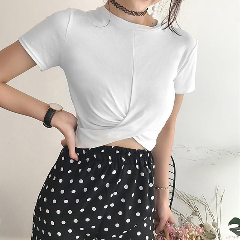 Women's Sexy Navel Cross Short T-Shirt | BigBuy360 - bigbuy360.vn