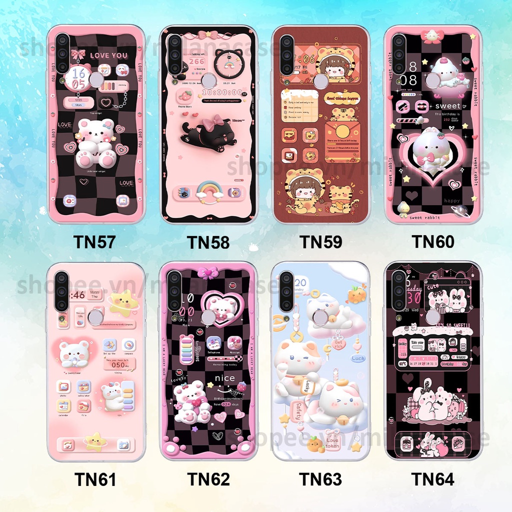 Ốp Vsmart Joy 3 / Joy3 hình đồng hồ icon gấu mèo cute cực dễ thương ngộ nghĩnh