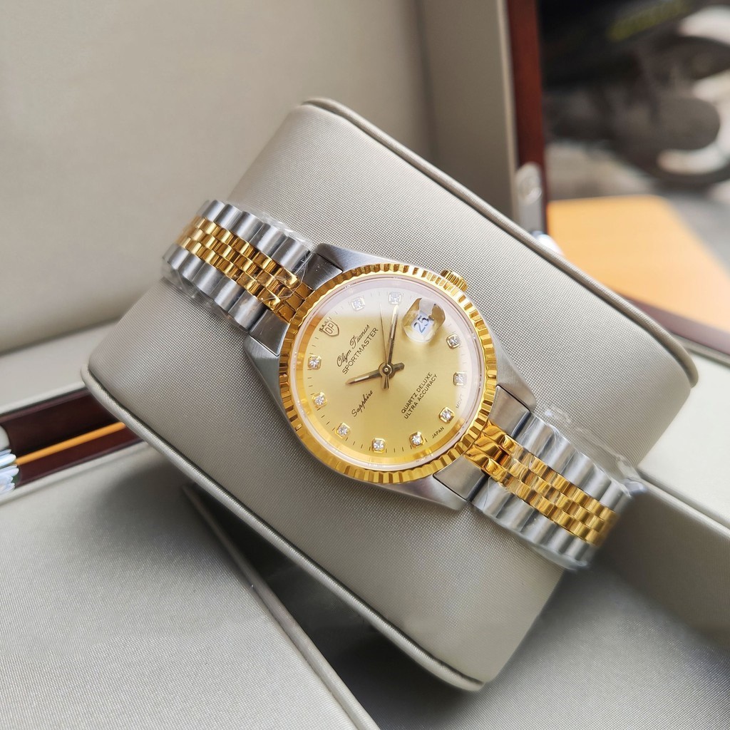 Đồng hồ nữ mặt kính sapphire chống xước Olym Pianus OP68322 OP68322LSK vàng