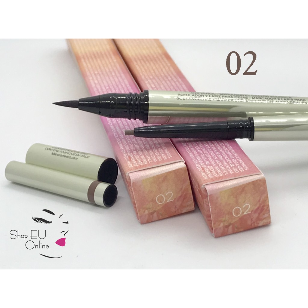 Bộ đôi chân mày bút chì và bút dạ Tuscan Sunshine Eyebrow Duo - Kiko Italia