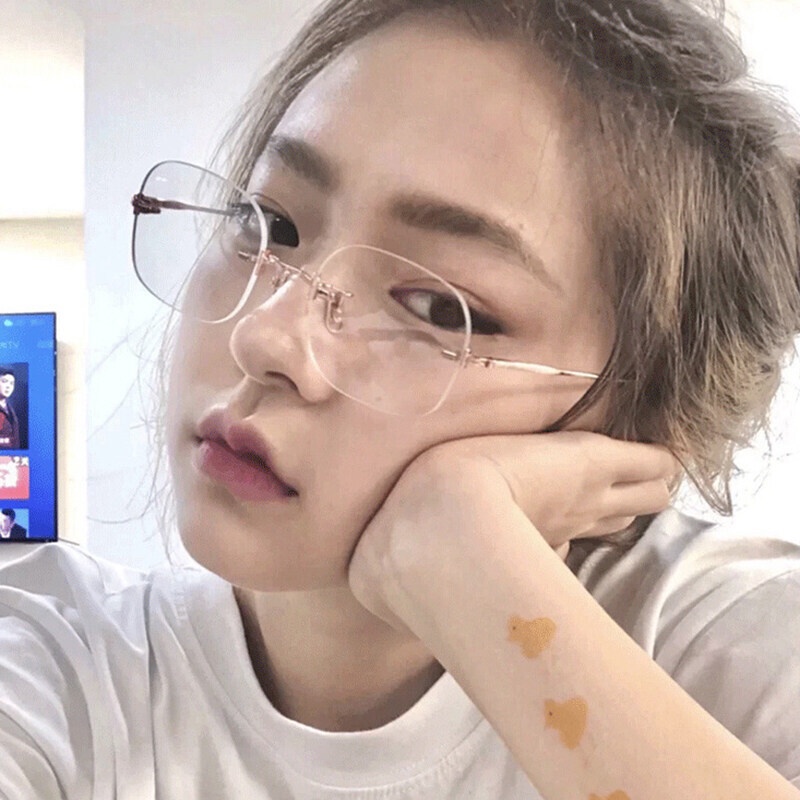 Mắt Kính Không Vành Chống Bức Xạ Phong Cách Cổ Điển Thời Trang Cho Nữ