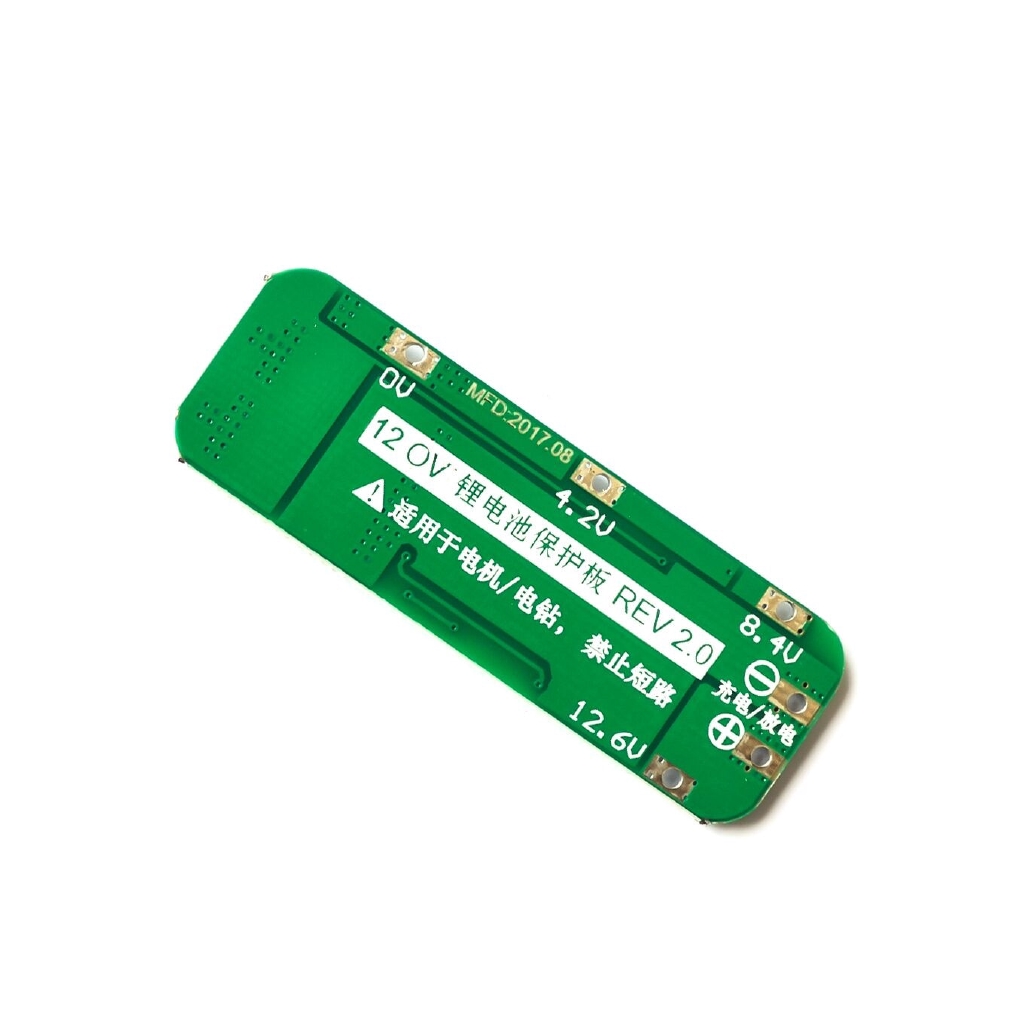 Bo mạch mô đun bộ sạc pin Lithium Li-ion 18650 3S 20A 12.6V bảo vệ PCB BMS kích thước 64x20x3.4mm