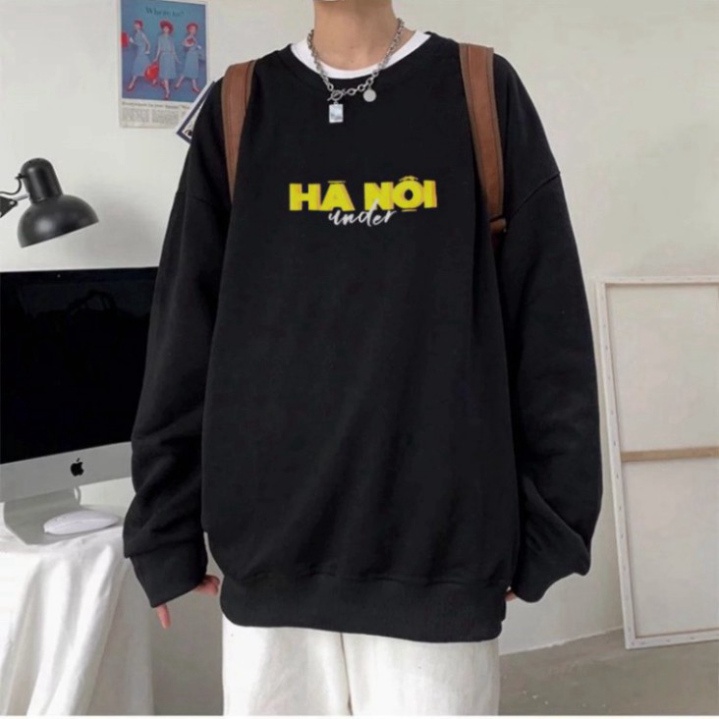 Áo Hoodie chất NỈ  under Hà Nội, ÁO phom Rộng 100% Cotton Nam Nữ Unisex -In Hình DH Local Brand HN1 | BigBuy360 - bigbuy360.vn