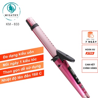 Máy uốn tóc, duỗi tóc hơi nước kemei km-8833, máy tạo kiểu tóc cao cấp, tự động