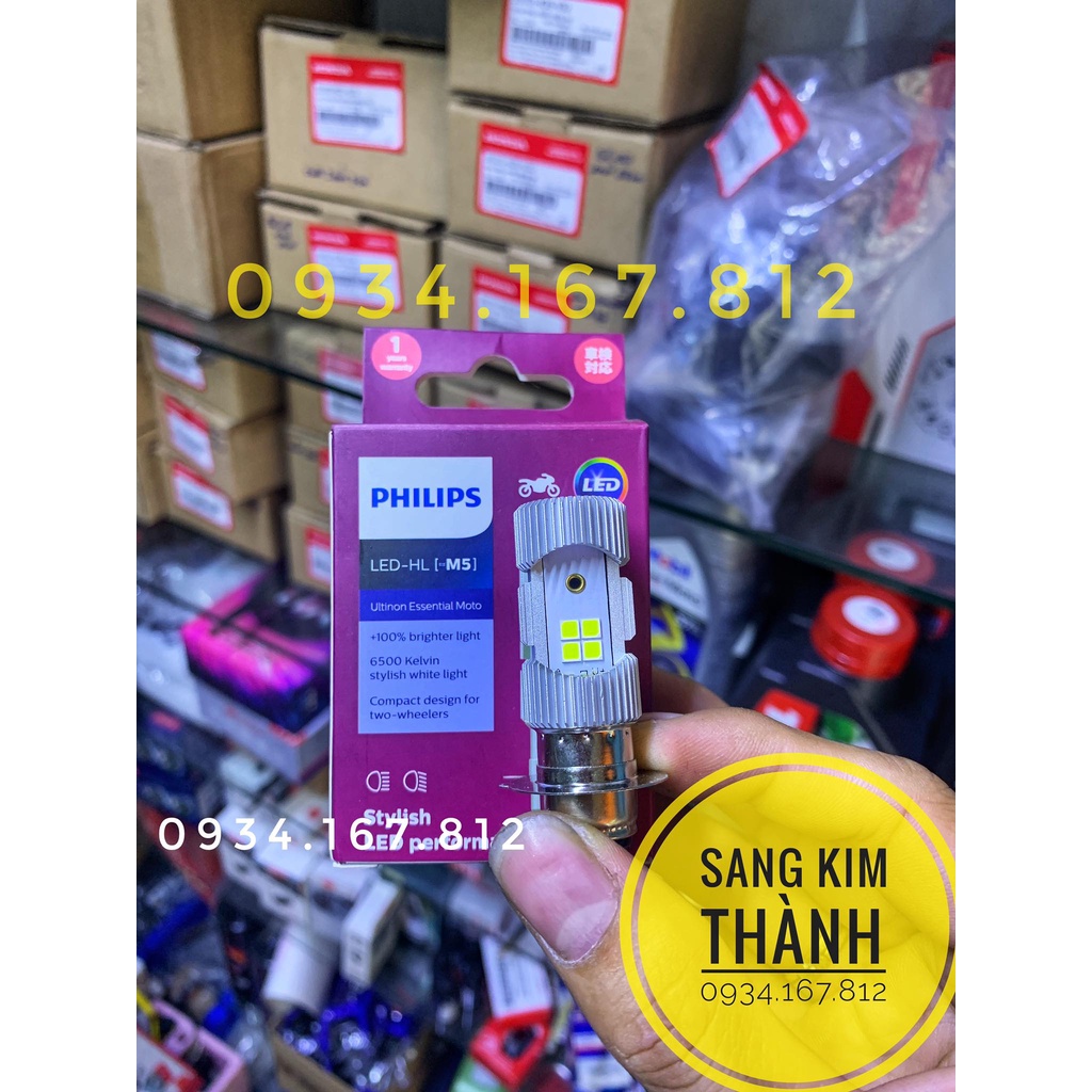 Đèn Pha Led Xe Máy PHILIPS Chính Hãng Chân M5