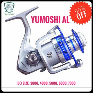 Máy câu cá yumoshi al 3000 - 7000 cối full kim loại - 12 bạc đạn màu xanh trắng siêu đẹp