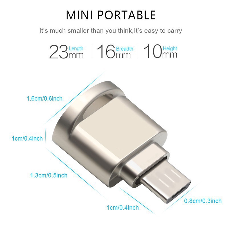 Đầu Đọc Thẻ Nhớ Micro Usb Otg Cho Điện Thoại Android