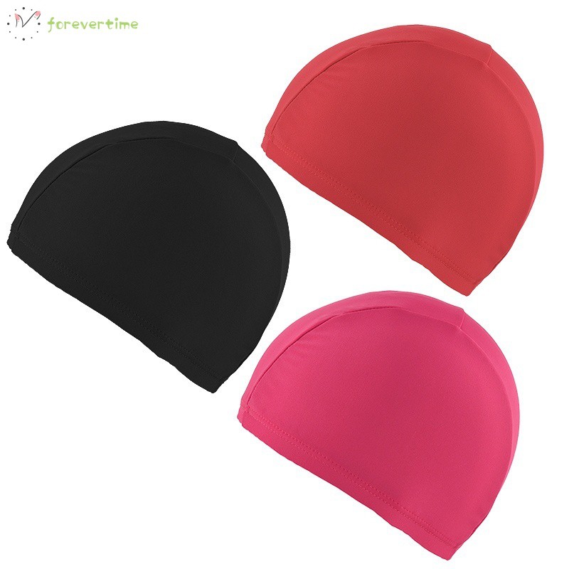 #mũ# Easy Fit Adult Swimming Hat Cap Swim Men Women Unisex Nylon Spandex Fabric New