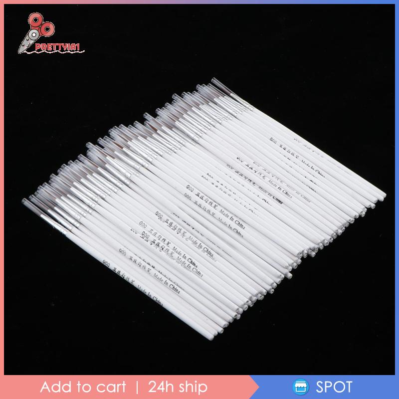 Set 100 Cọ Vẽ Đường Kẻ Mắt 14mm DIY Tiện Dụng