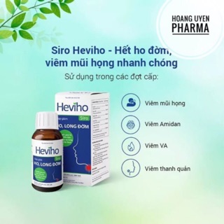 Siro Heviho - Hỗ trợ giảm ho, đau rát họng, long đờm (Chai 100ml)
