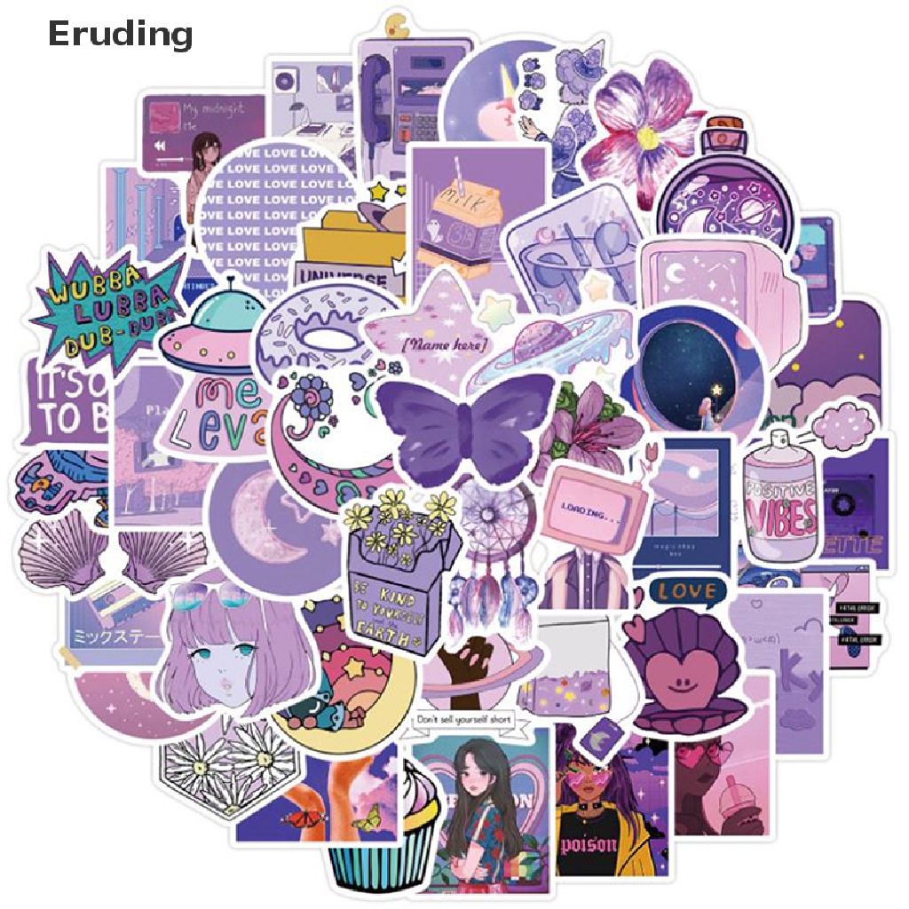 Bộ 50 Phụ Kiện Trang Trí Ván Trượt Hình Cô Gái Hoạt Hình Dễ Thương