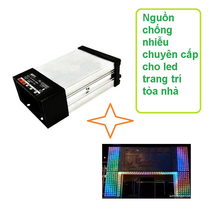 Nguồn led nhôm chống nước, nguồn camera 12V - 5A, 17A, 25A, 33A, 41A, 50A