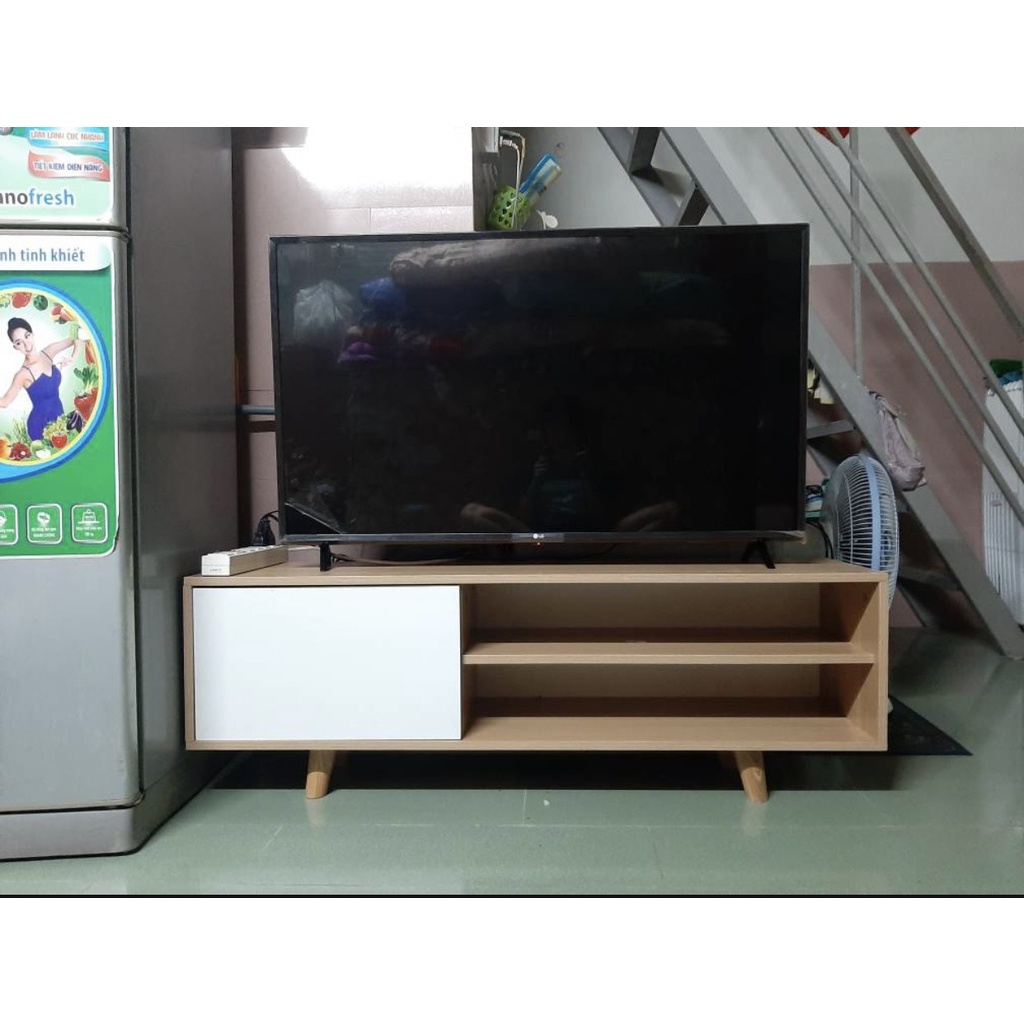 Kệ TV Để Sàn Phòng Khách, Phòng Ngủ 1m2 Cánh Mở Hiện Đại Chất Liệu Gỗ MDF Siêu Bền