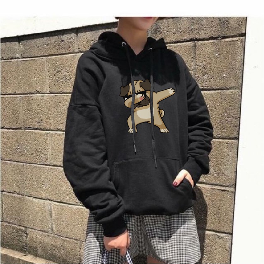[Gió mùa về] Áo nỉ Hoodie thu đông hoạt hình chó Pub form suông rộng Unisex cá tính cho nam nữ | BigBuy360 - bigbuy360.vn