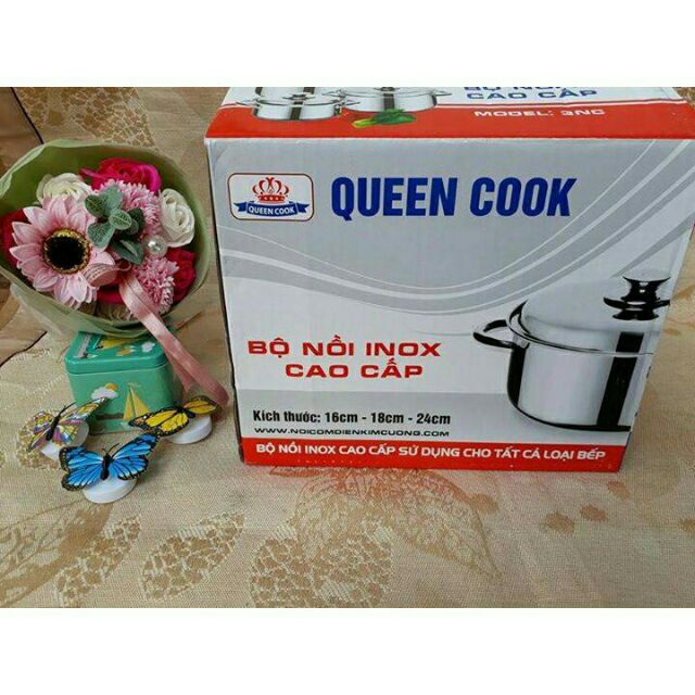 Bộ nồi inox Kim Cương (Queen Cook)