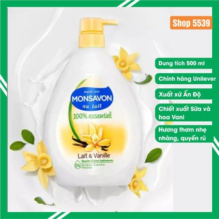 Sữa tắm monsavon 500 ml chiết xuất sữa và hoa vani