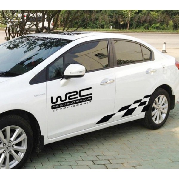 Decal Dán Xe Hơi Hình Lưới Trắng Đen