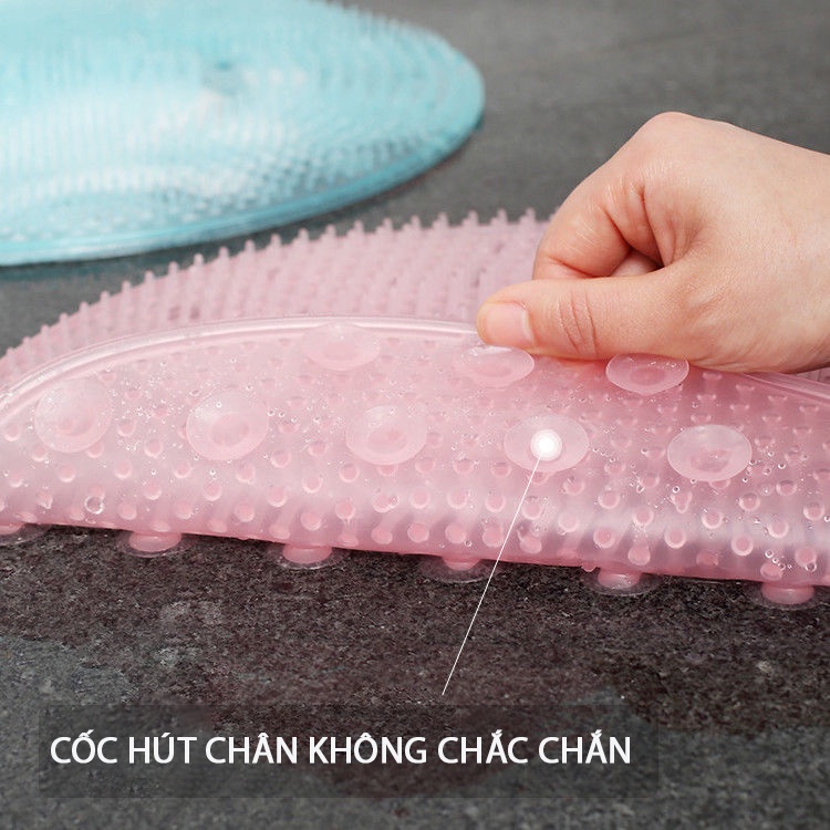 Chà Lưng KOEN Cọ Lưng Tắm Bằng Silicon Thảm Massage Lưng Dính Tường