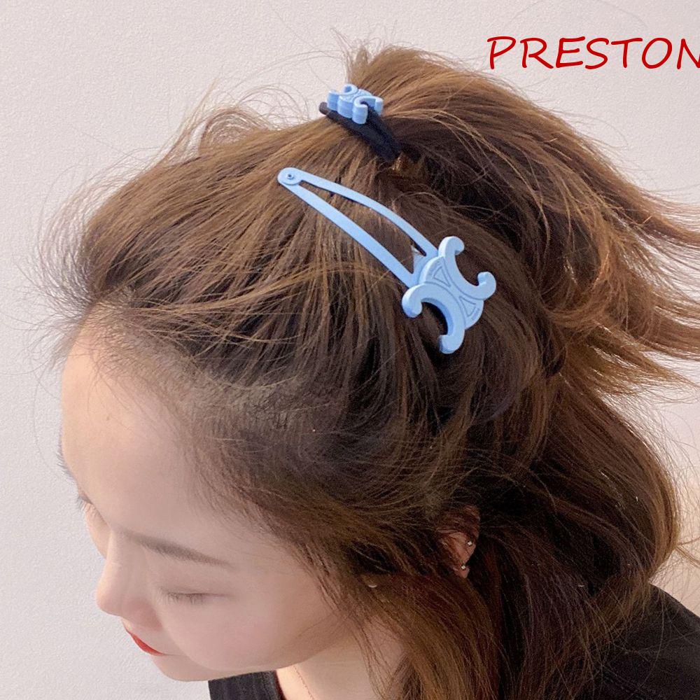 Kẹp Tóc Mái Hình Học Màu Nhám Phong Cách Punk Dễ Thương Cho Nữ