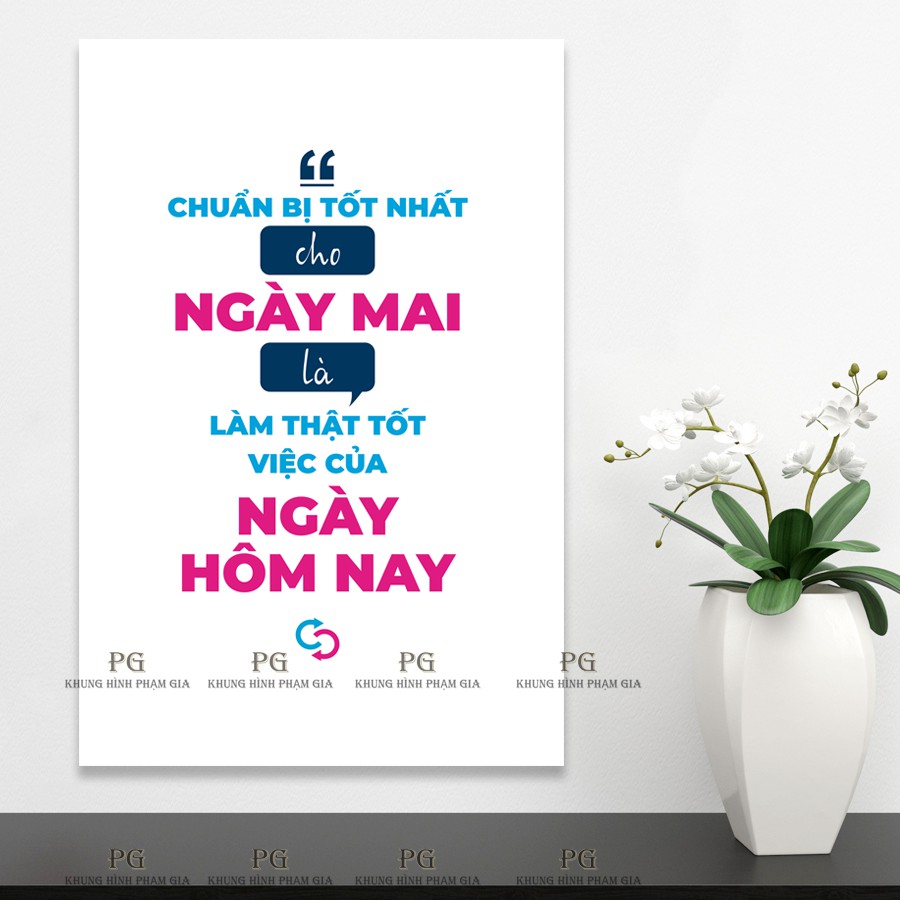 Tranh phẳng treo văn phòng tạo động lực - khung hình phạm gia PGĐL1464