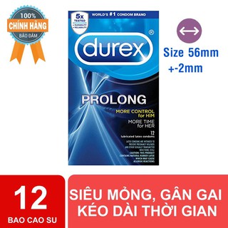 Bao Cao Su Kéo Dài Quan Hệ 5 In 1 Durex Prolong [ HÀNG NHẬP MỸ]