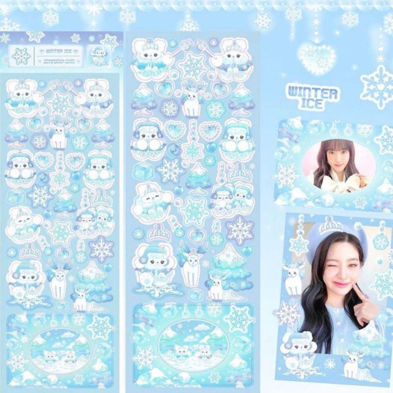 Miếng dán sticker trang trí top loader, sổ, thiệp style Hàn