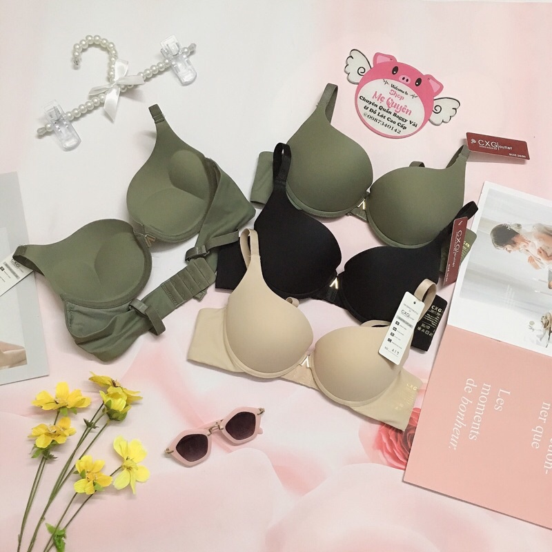Áo lót nữ quả trơn mút độn kép có gọng, quả giọt nước giúp ôm ngực tròn đầy cho phái đẹp