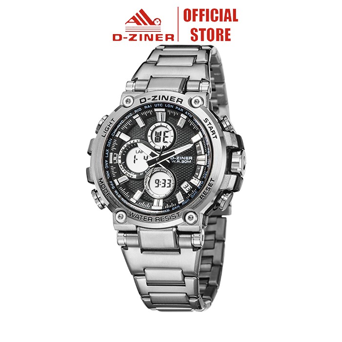 Đồng hồ nam chính hãng dây thép không gỉ D-ZINER DZ8275 cao cấp siêu bền chống nước 30M