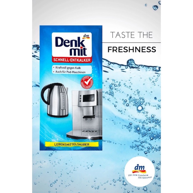 gói bột khử cặn bình nước Denkmit Đức