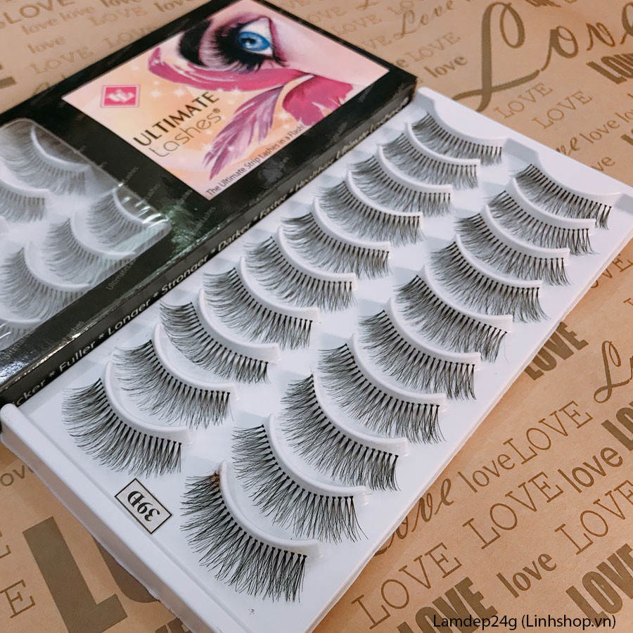 [số 39Đ] Mi giả gân trong dài Ultimate Lashes U.S.A hộp 10 cặp Lamdep24g