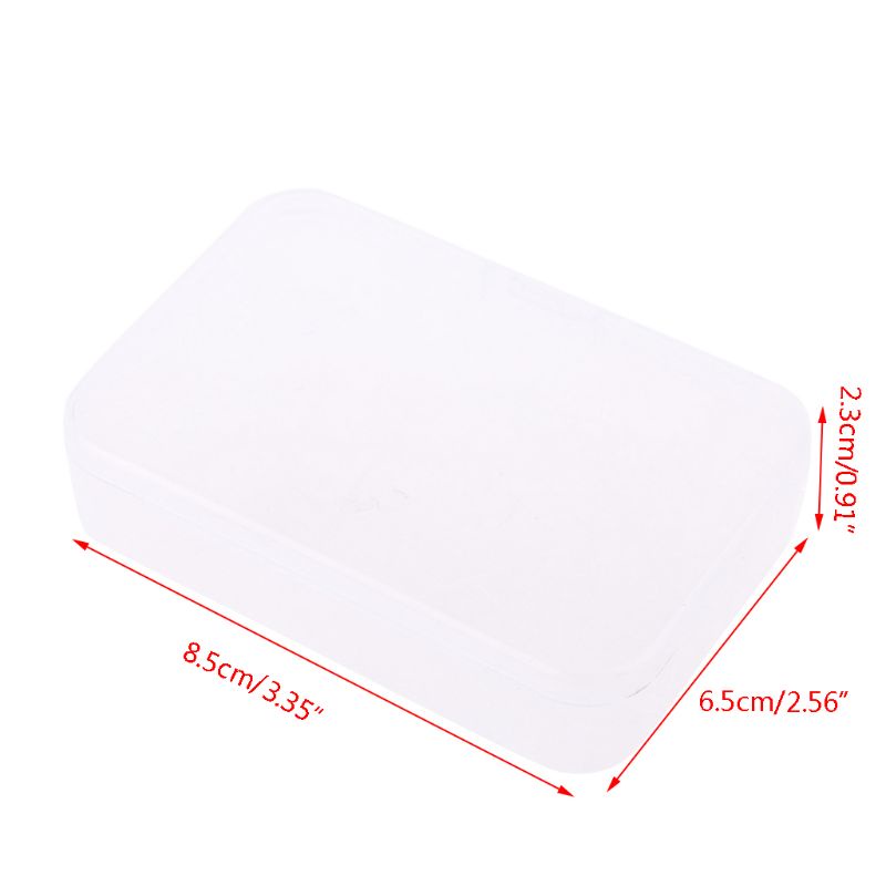 Set 2 hộp nhựa trong suốt đựng phụ kiện trang trí móng tay