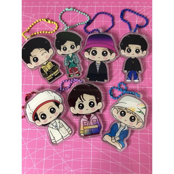 Móc Khóa Hình Chibi Nhóm Nhạc Bts x Vogue
